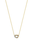 14K geelgoud collier hartjes diamant 0.04ct h si 41 - 43 - 45 cm 4032300 - PansiteNederland.nl