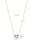 14K geelgoud collier hartjes diamant 0.04ct h si 41 - 43 - 45 cm 4032300 - PansiteNederland.nl