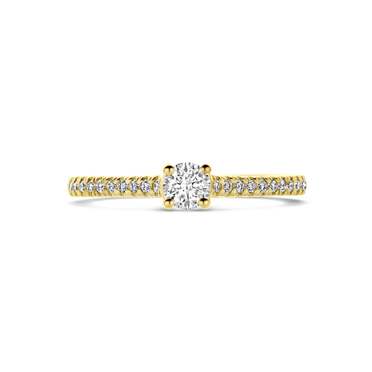 Fantasy Collection Ring lab grown diamant 0.39ct h si 14K geelgoud