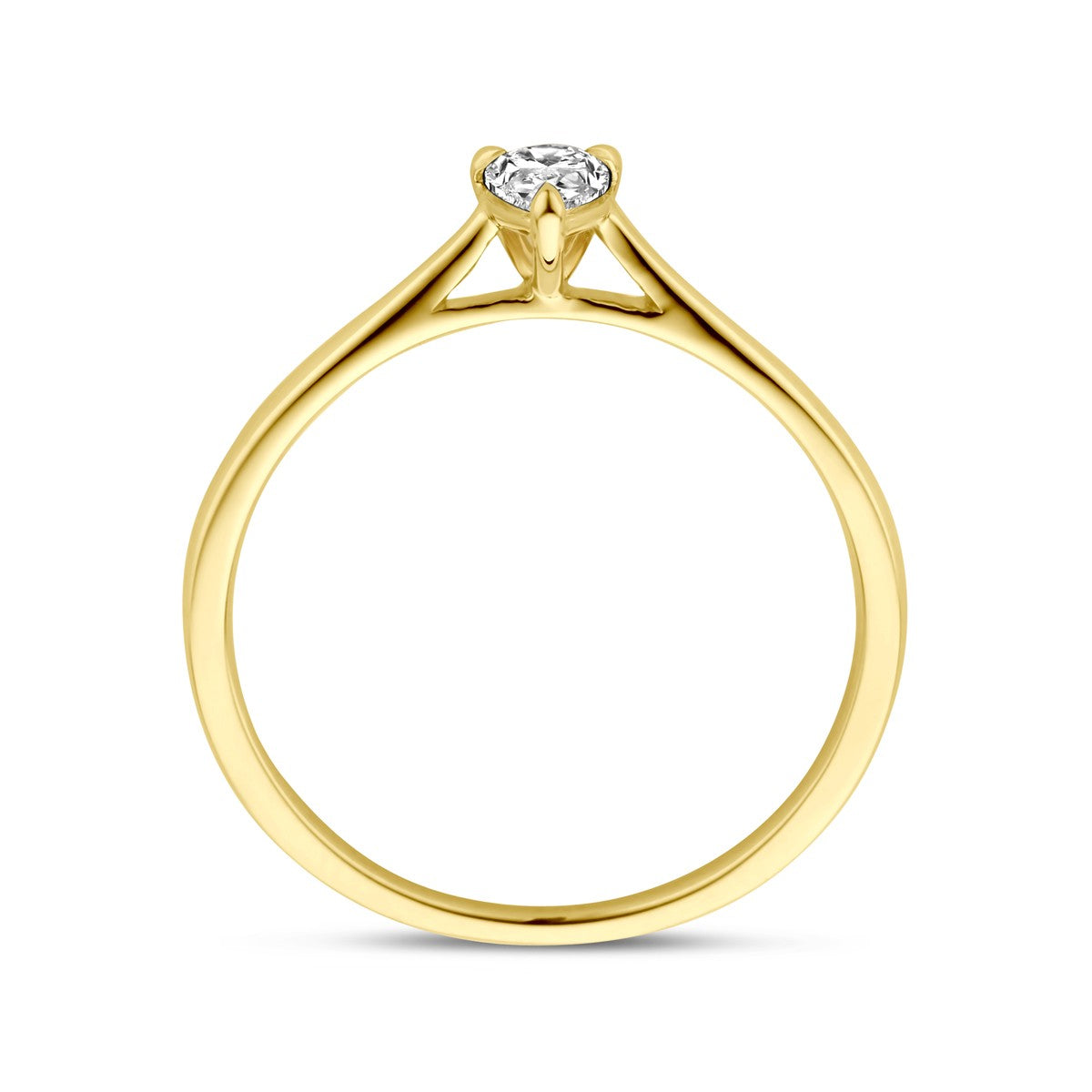 Fantasy Collection Ring lab grown diamant 0.25ct h si 14K geelgoud