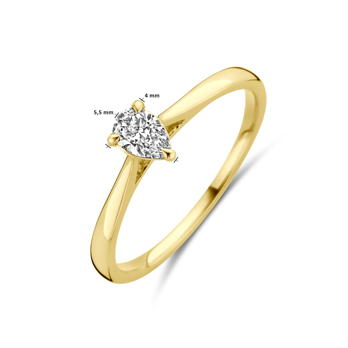 Fantasy Collection Ring lab grown diamant 0.25ct h si 14K geelgoud