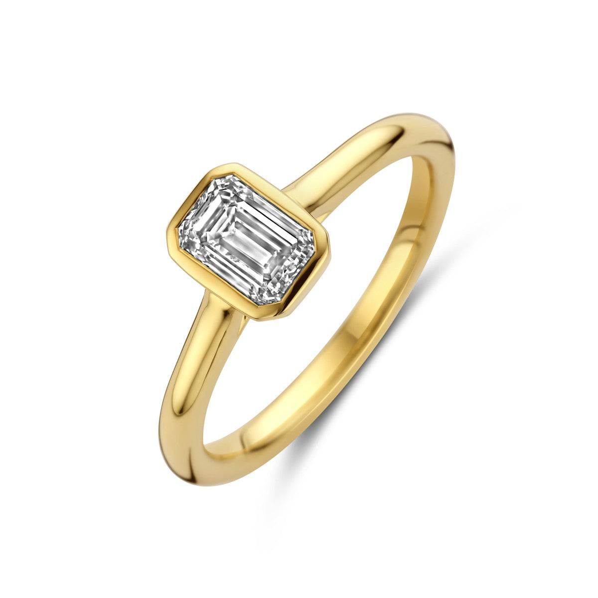Fantasy Collection Ring lab grown diamant 1.00ct h si 14K geelgoud