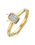 14K Geelgoud Ring Lab Grown Diamant 1.00Ct H Si 4032338 - PansiteNederland.nl