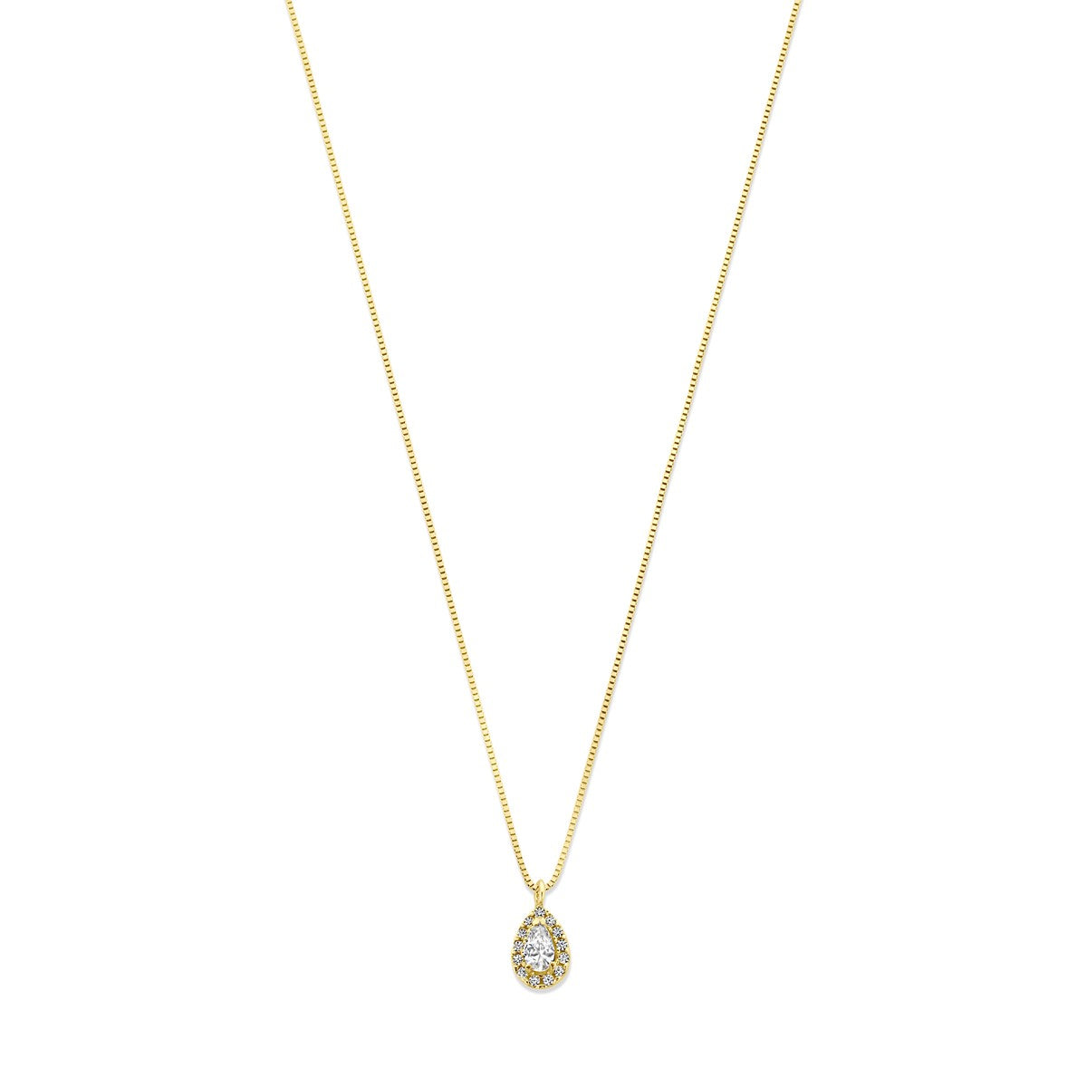 Fantasy Collection Collier anker zirkonia 14K geelgoud
