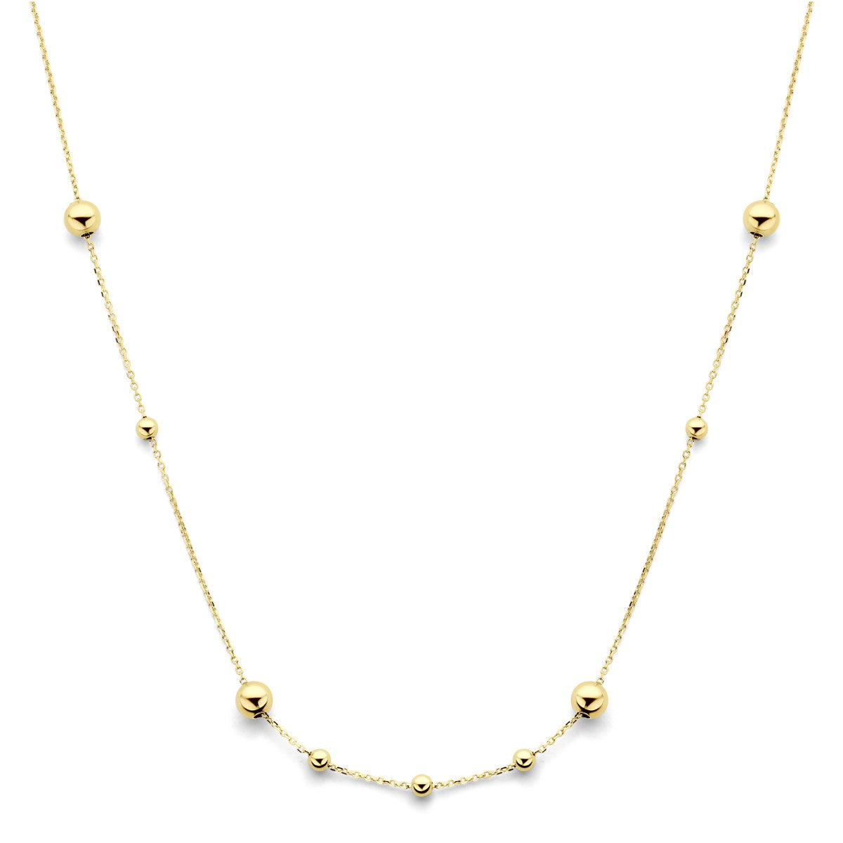 Fantasy Collection Collier bolletjes 42 - 45 cm 14K geelgoud