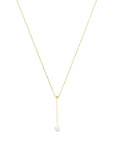 14K geelgoud y-collier parel 42 - 45 cm 4032381 - PansiteNederland.nl