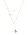 14K geelgoud y-collier parel 42 - 45 cm 4032381 - PansiteNederland.nl