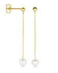 14K Geelgoud Oorhangers Parel 39 Mm 4032382 - PansiteNederland.nl