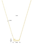 14K geelgoud collier love 45 cm 4032383 - PansiteNederland.nl