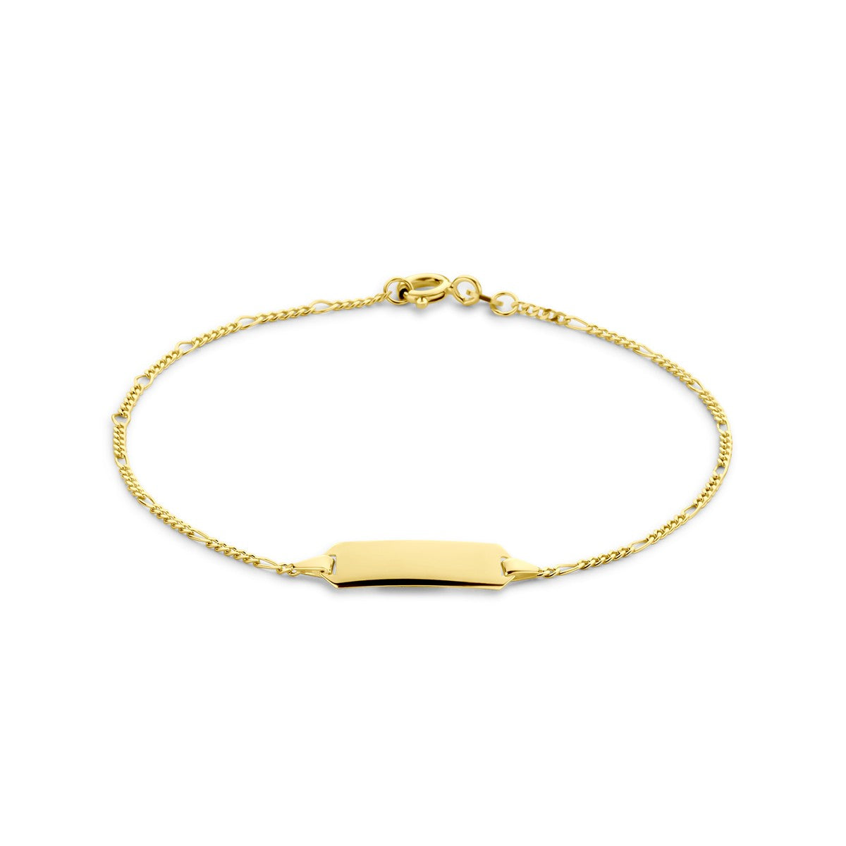 Fantasy Collection Graveerarmband plaat 5 mm 15,5 - 19 cm 14K geelgoud