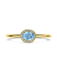 14K Geelgoud Ring Swiss Blue Topaas En Diamant 0.05Ct H Si 4032464 - PansiteNederland.nl