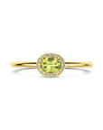 14K Geelgoud Ring Peridot En Diamant 0.05Ct H Si 4032468 - PansiteNederland.nl