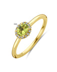 14K Geelgoud Ring Peridot En Diamant 0.05Ct H Si 4032468 - PansiteNederland.nl