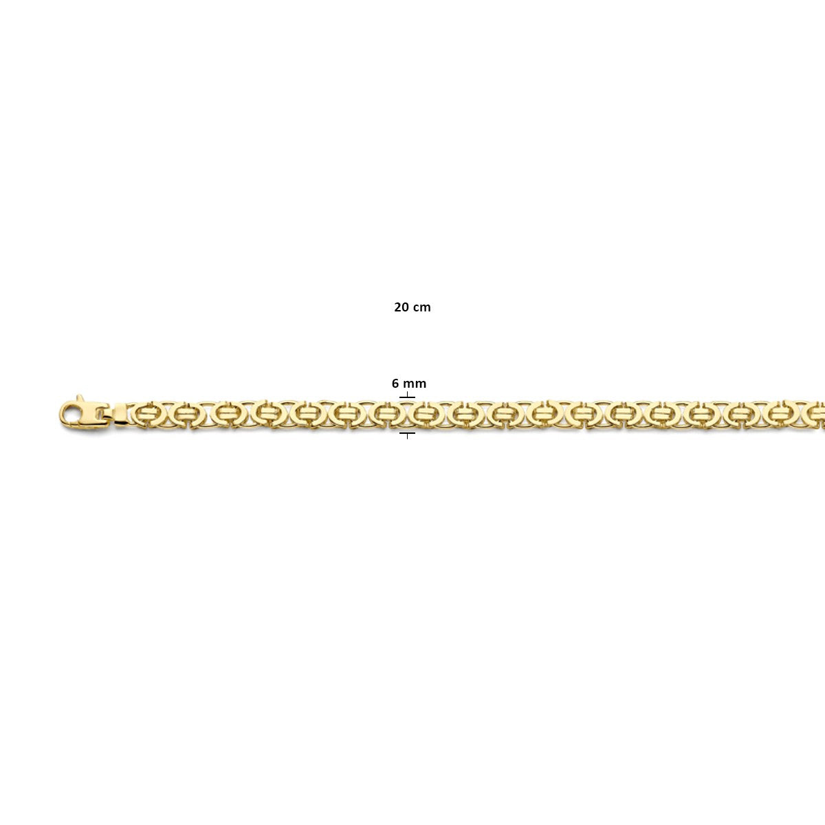 Fantasy Collection Armband plat konings 14K geelgoud