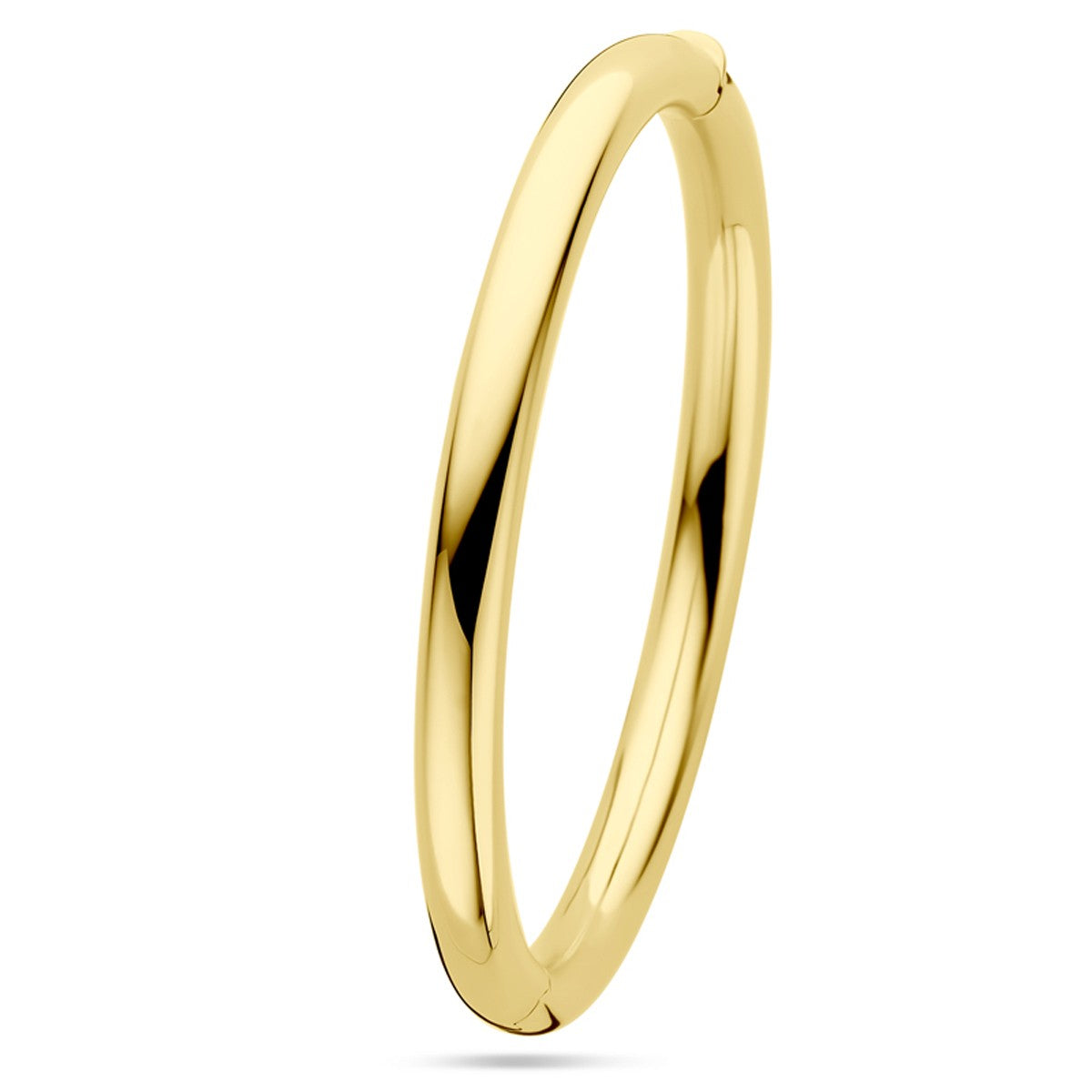 Fantasy Collection Bangle scharnier ronde buis 6 x 60 mm 14K geelgoud