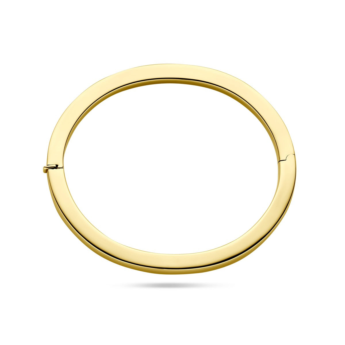 Fantasy Collection Bangle scharnier vlakke buis 5 x 60 mm 14K geelgoud