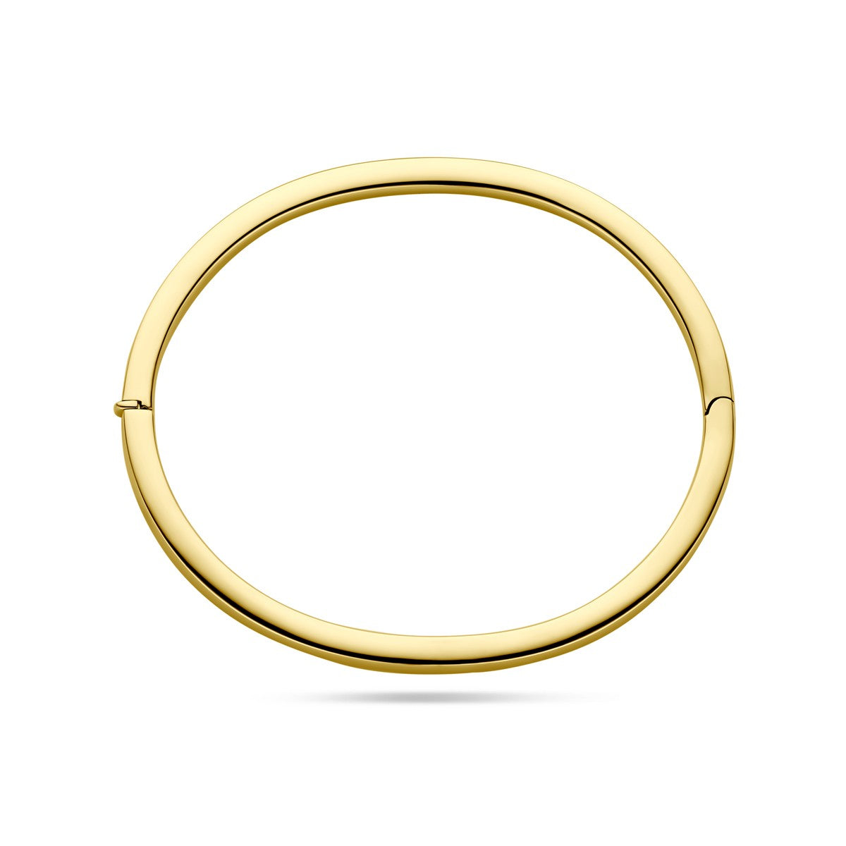 Fantasy Collection Bangle scharnier vlakke buis 4 x 60 mm 14K geelgoud