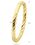 14K Geelgoud Bangle Scharnier Buis Gedraaid 6,0 X 60 Mm 4032792 - PansiteNederland.nl