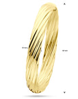 14K Geelgoud Bangle Scharnier Buis Gedraaid 10 X 60 Mm 4032793 - PansiteNederland.nl