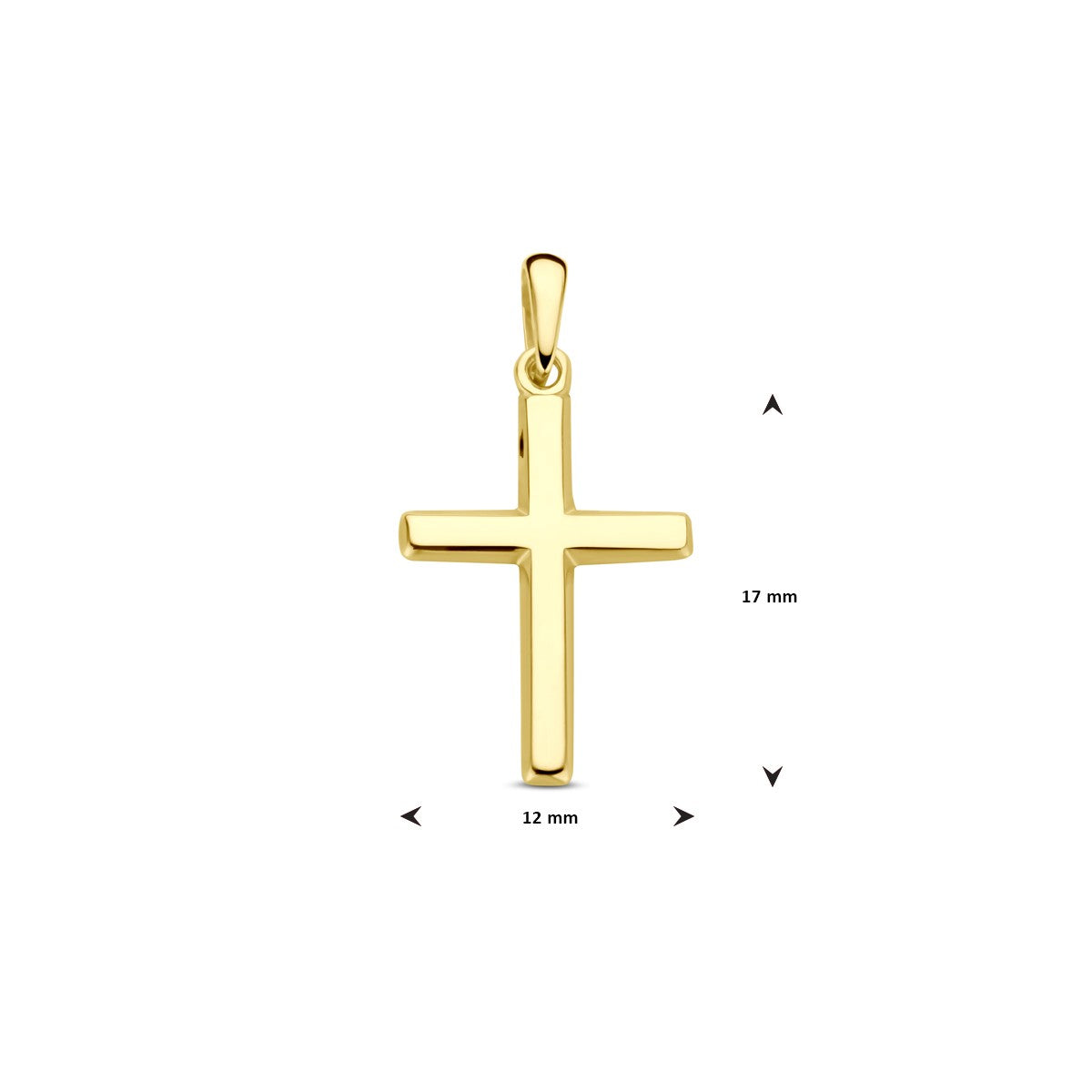 Fantasy Collection Hanger kruis 23 mm 14K geelgoud