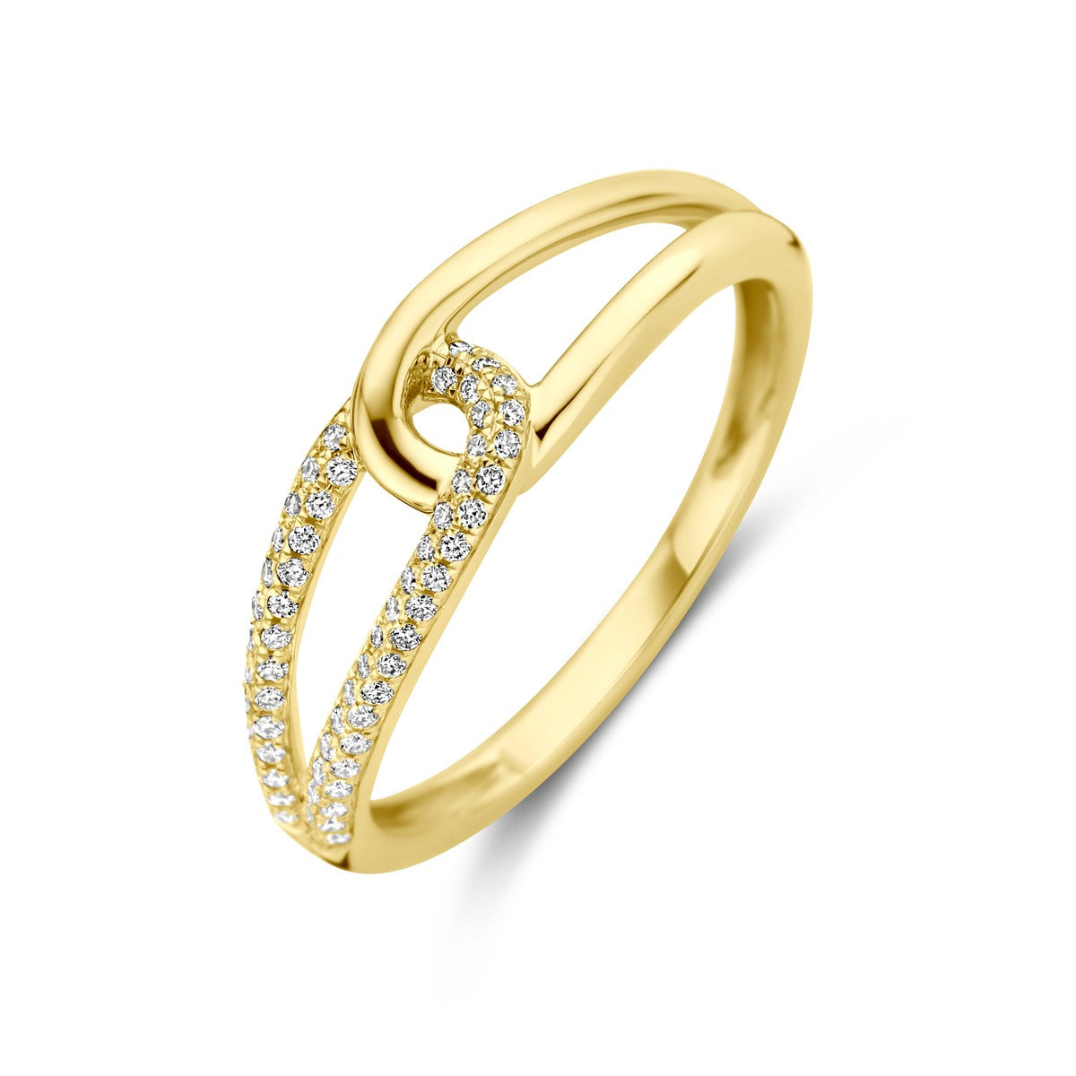 Fantasy Collection Ring diamant 0.14ct h si 14K geelgoud