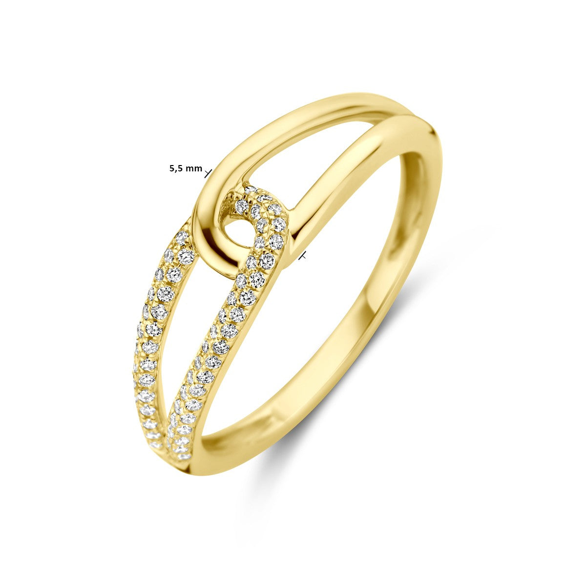Fantasy Collection Ring diamant 0.14ct h si 14K geelgoud