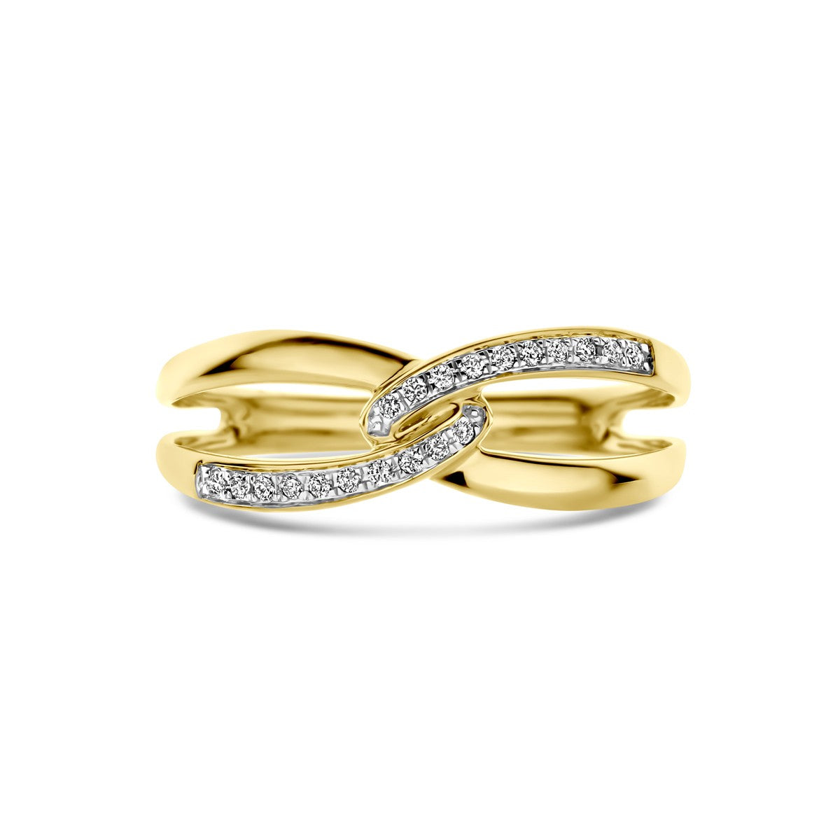 Fantasy Collection Ring diamant 0.06ct h si 14K geelgoud