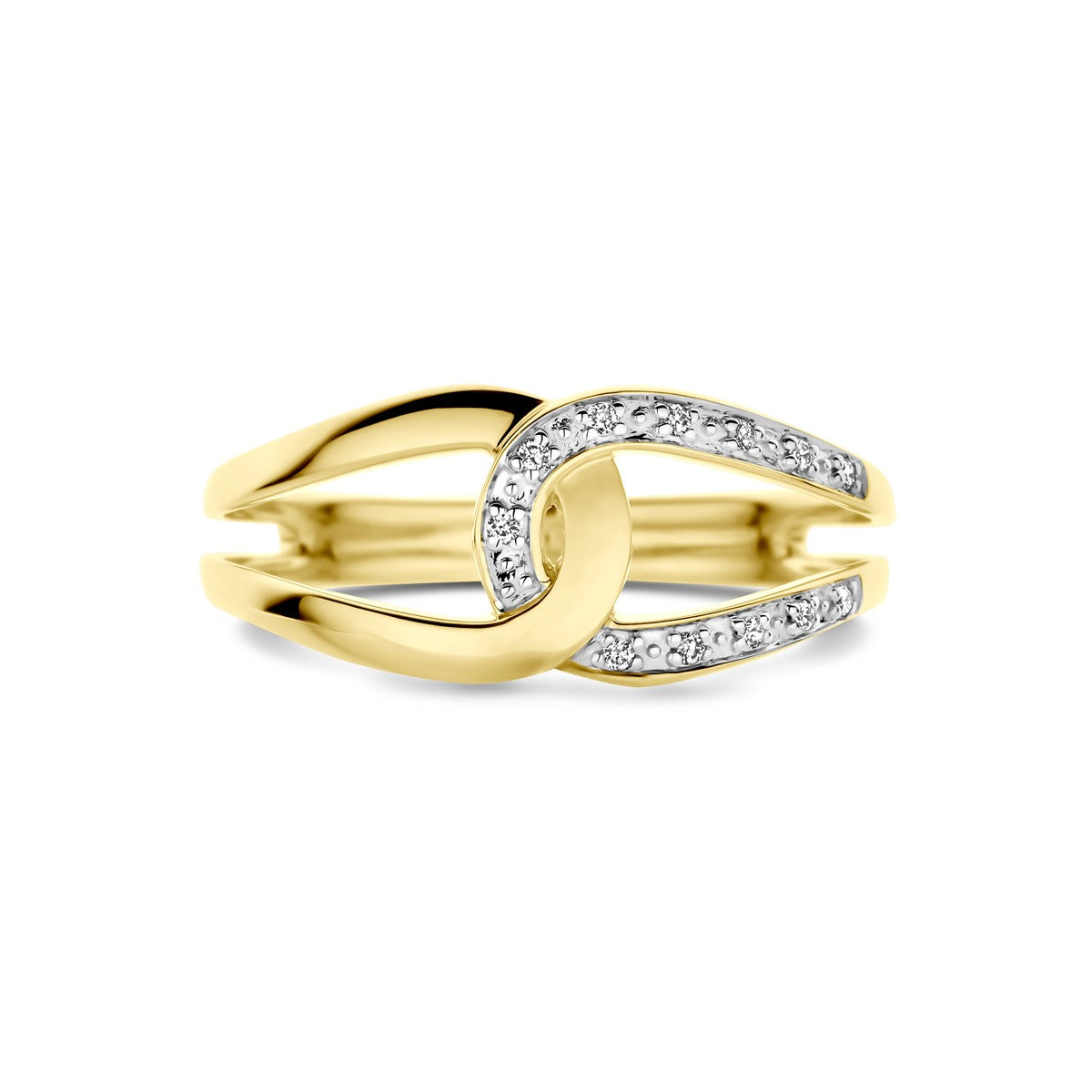 Fantasy Collection Ring diamant 0.03ct h si 14K geelgoud