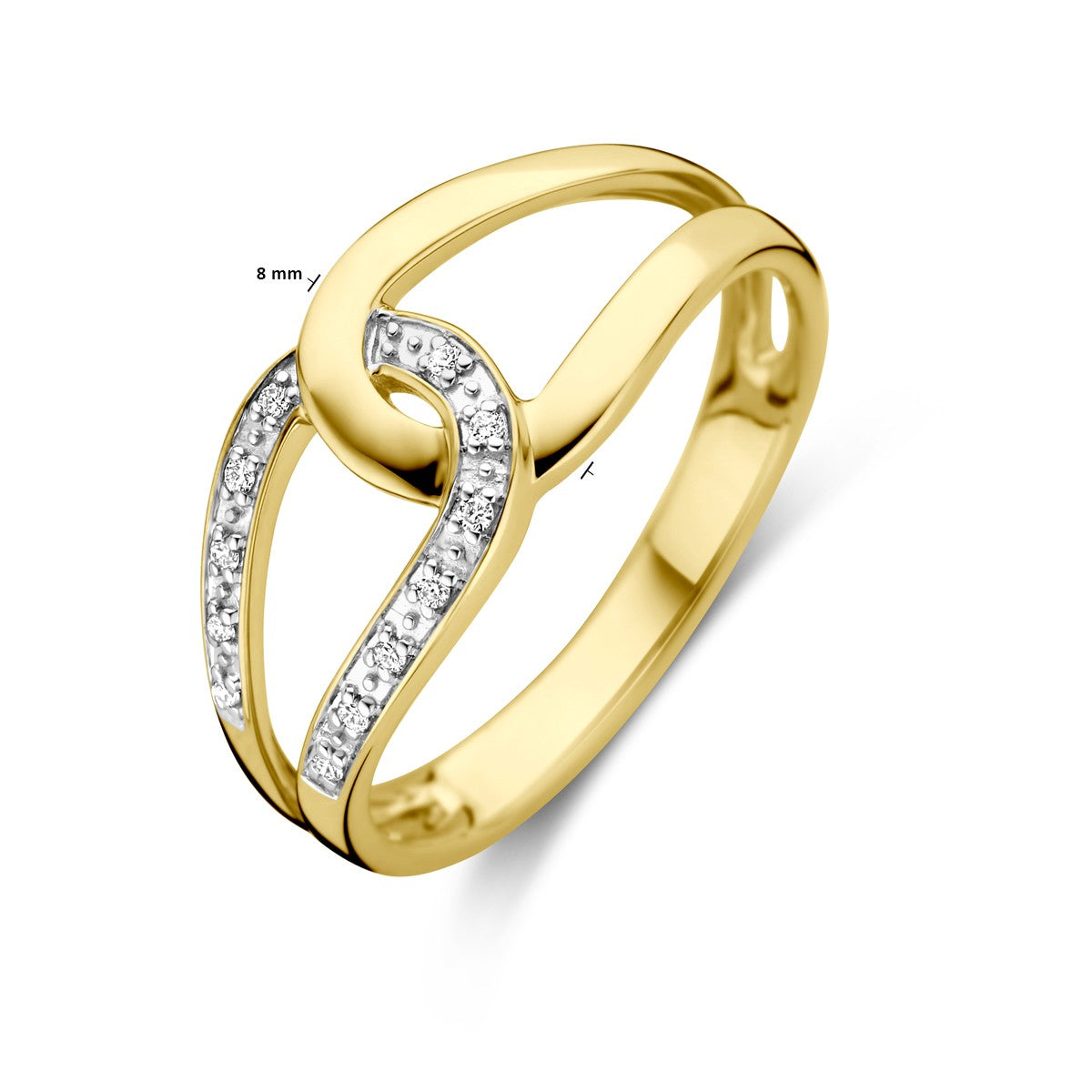 Fantasy Collection Ring diamant 0.03ct h si 14K geelgoud