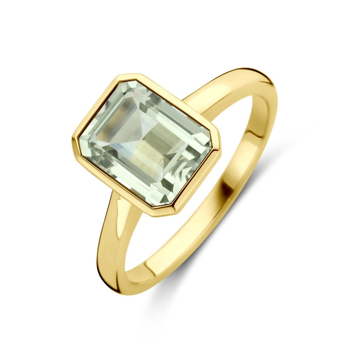 Fantasy Collection Ring groen amethist 14K geelgoud