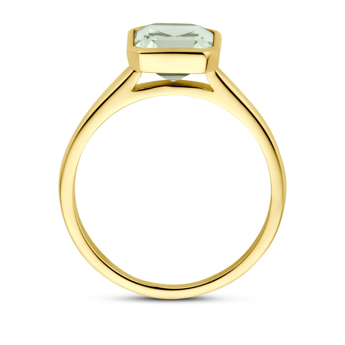 Fantasy Collection Ring groen amethist 14K geelgoud