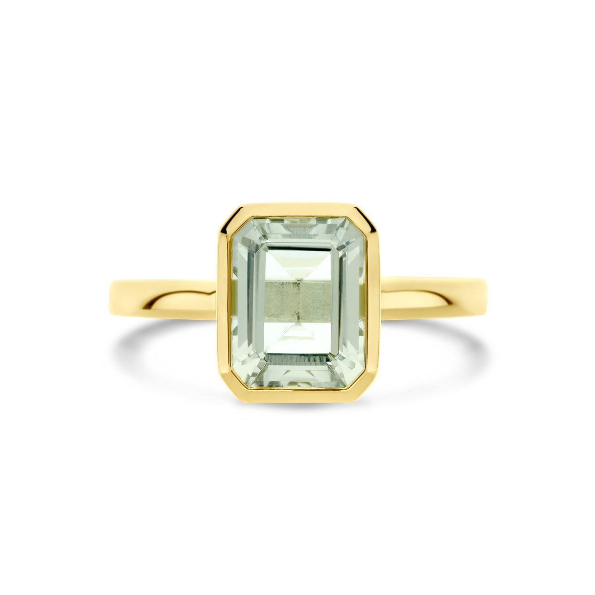 Fantasy Collection Ring groen amethist 14K geelgoud