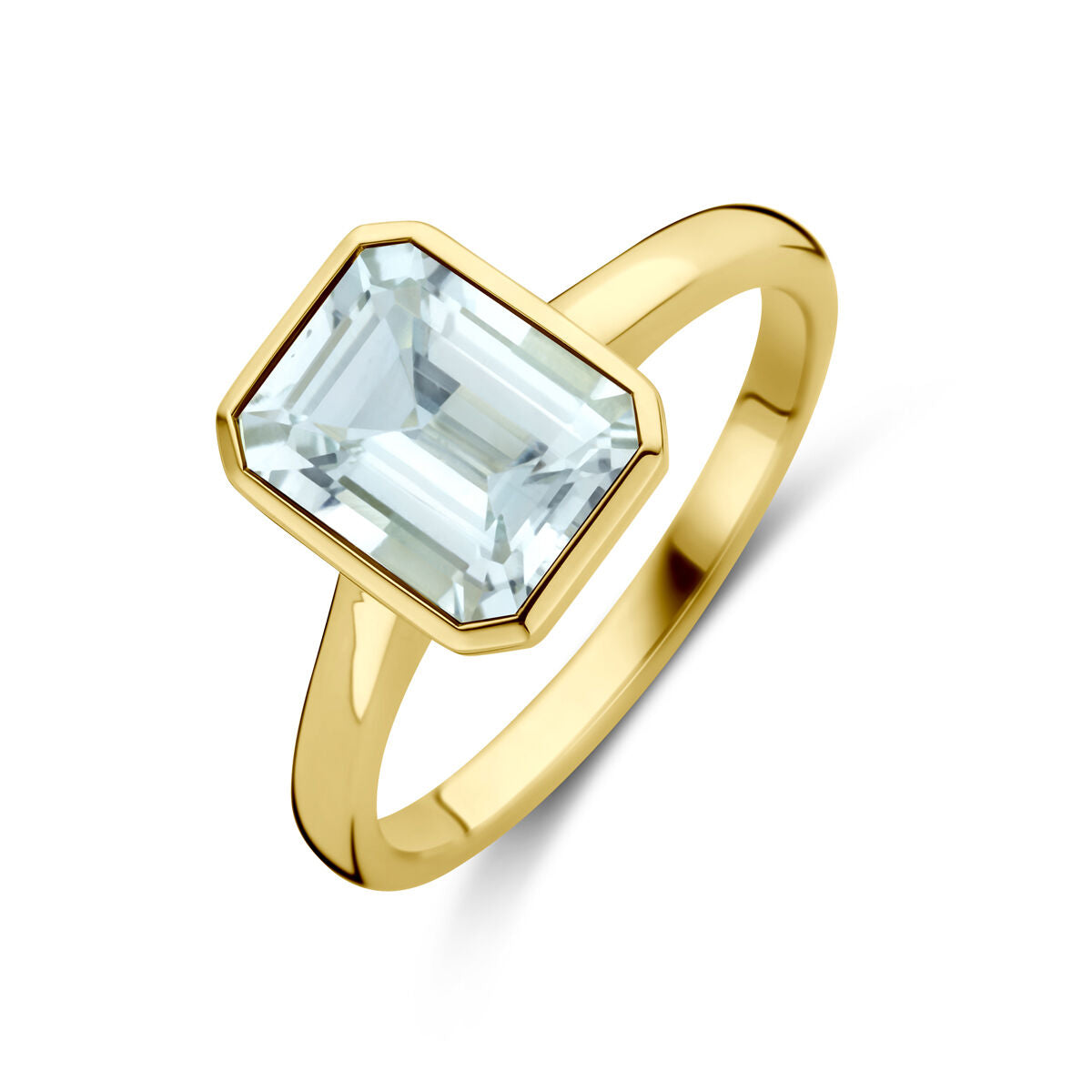 Fantasy Collection Ring aquamarijn 14K geelgoud