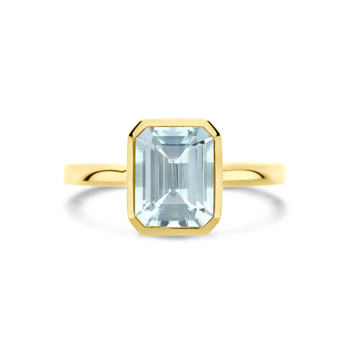 Fantasy Collection Ring aquamarijn 14K geelgoud