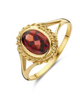 14K Geelgoud Ring Granaat 4032935 - PansiteNederland.nl