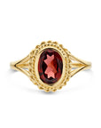 14K Geelgoud Ring Granaat 4032935 - PansiteNederland.nl