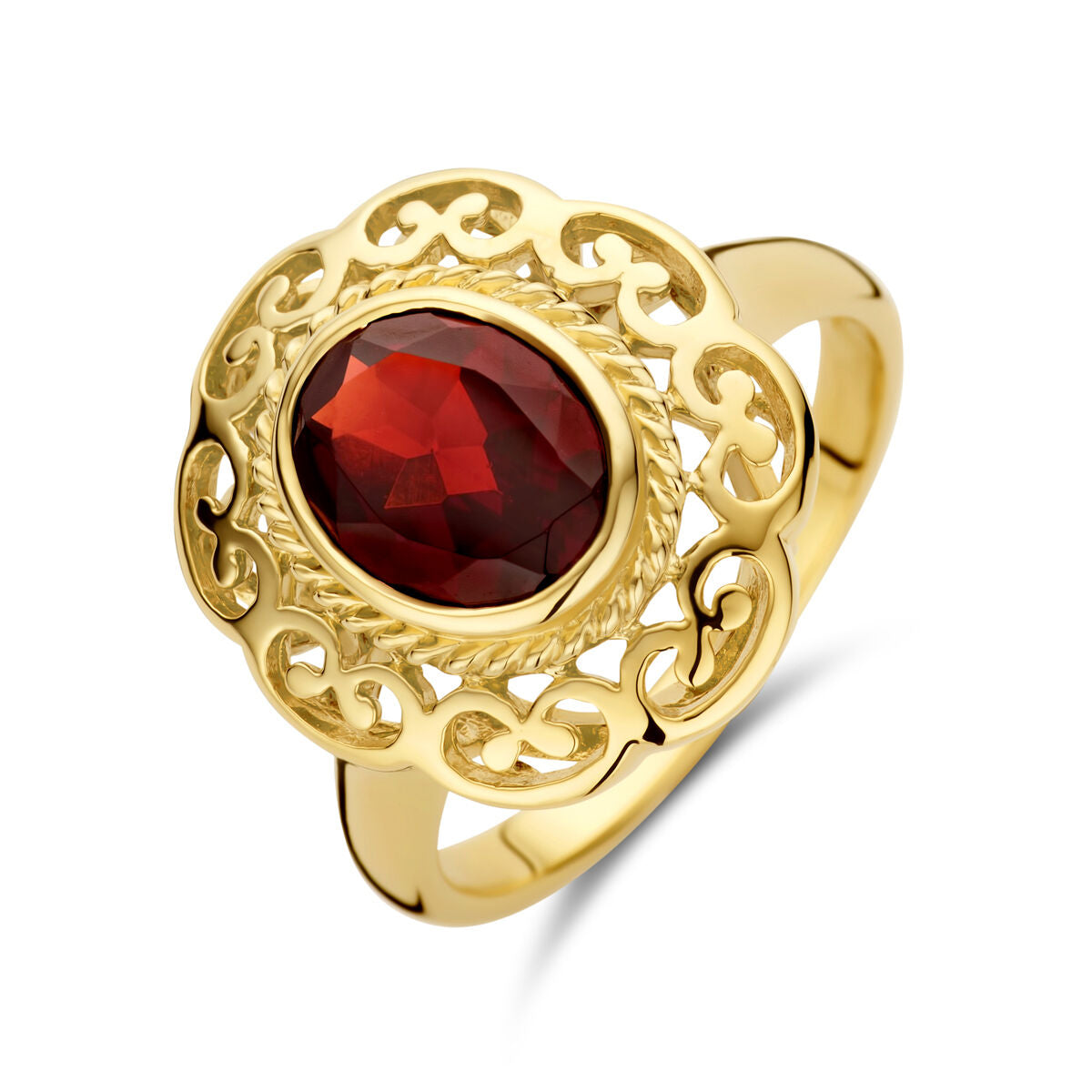 Fantasy Collection Ring granaat 14K geelgoud