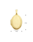14K geelgoud medaillon ovaal 33 mm 4032955 - PansiteNederland.nl
