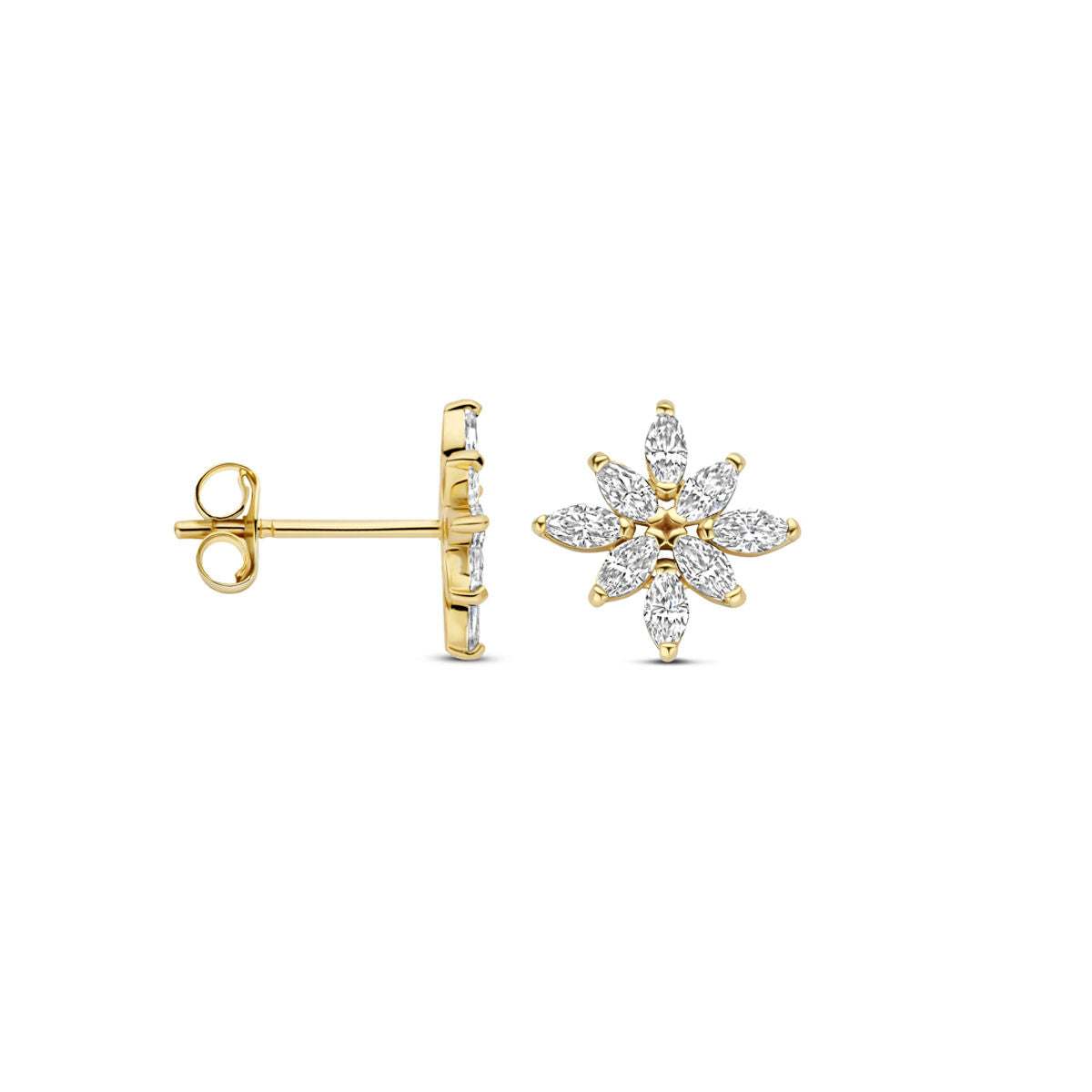 Fantasy Collection Oorbellen zirkonia 14K geelgoud