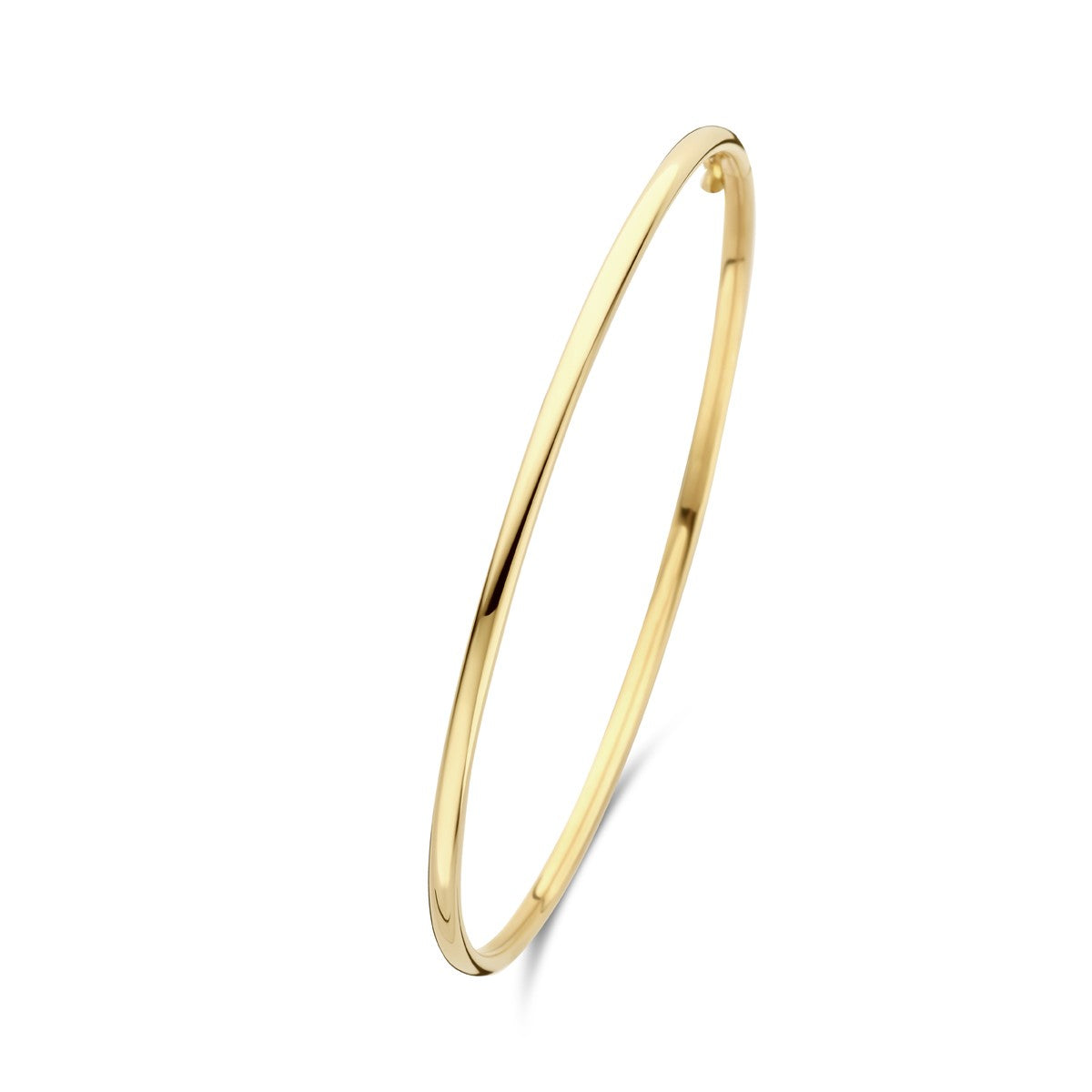 Fantasy Collection Bangle dop ronde buis 1,8 mm 60 x 52 mm 14K geelgoud
