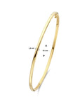14K Geelgoud Bangle Dop Ronde Buis 1,8 Mm 64 X 55 Mm 4033001 - PansiteNederland.nl