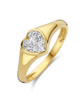 14K Geelgoud Ring Hart Met Zirkonia 4033002 - PansiteNederland.nl