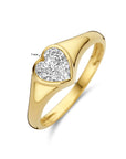 14K Geelgoud Ring Hart Met Zirkonia 4033002 - PansiteNederland.nl
