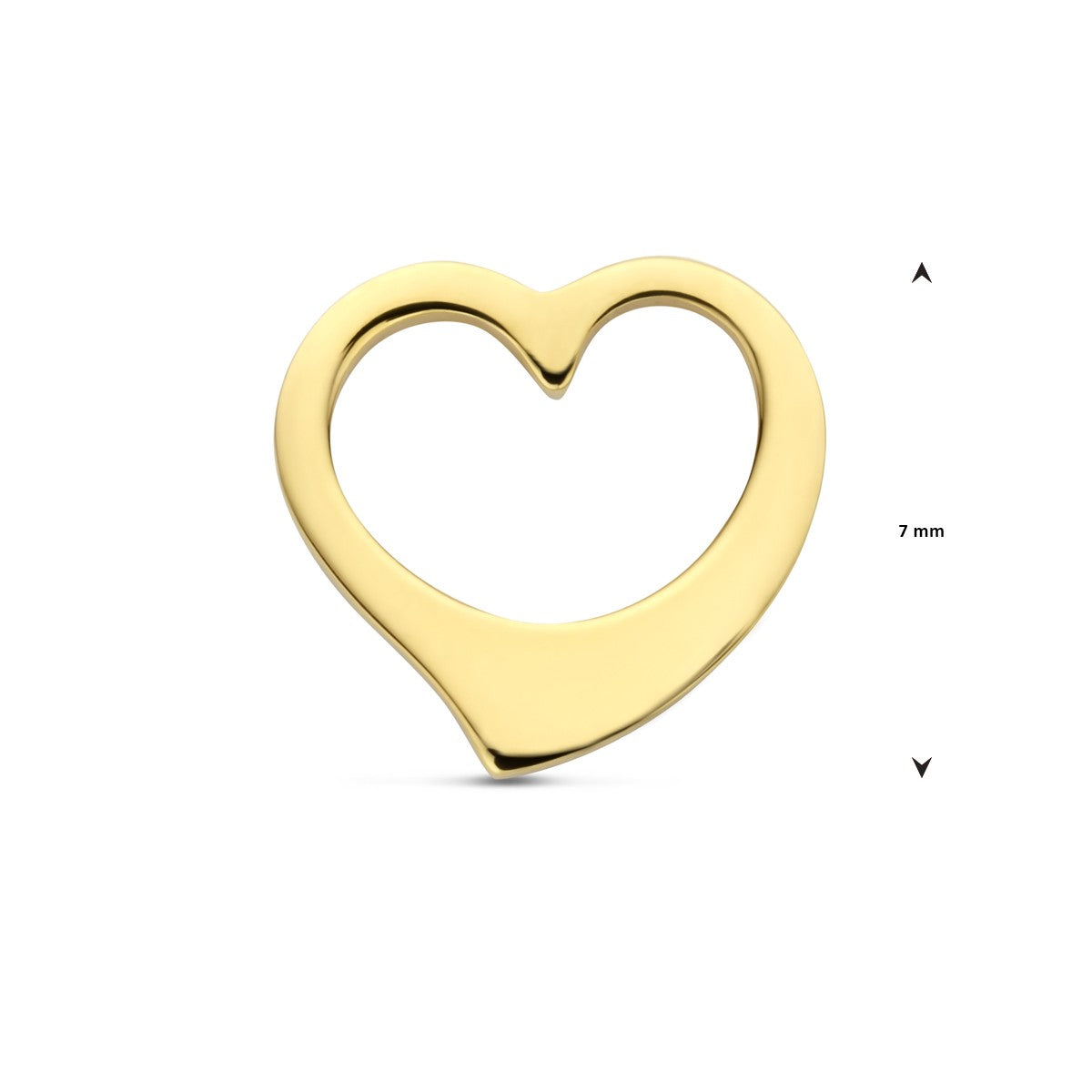 Fantasy Collection Hanger hartje 7 mm 14K geelgoud