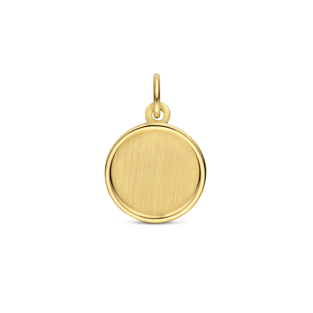 Fantasy Collection Graveerhanger poli/mat 18 mm 14K geelgoud