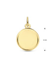 14K geelgoud graveerhanger 18 mm 4033125 - PansiteNederland.nl