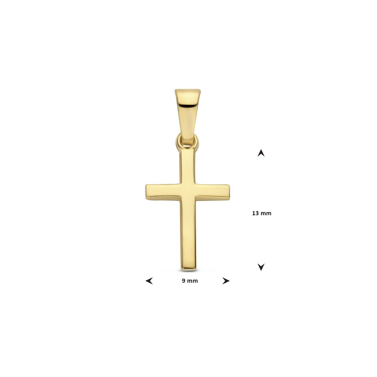 Fantasy Collection Hanger kruis 20 mm 14K geelgoud