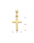 14K geelgoud hanger kruis 13 mm 4033126 - PansiteNederland.nl
