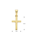 14K geelgoud hanger kruis 13 mm 4033127 - PansiteNederland.nl
