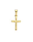 14K geelgoud hanger kruis mat gediamanteerd 13 mm 4033128 - PansiteNederland.nl